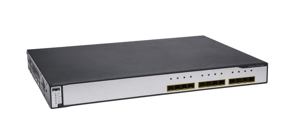 Cisco Catalyst 3750 - WS-C3750G-12S-S 12 x Gigabit SFP Ports in Switch Rack Used A