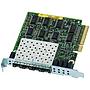 HP 542762 002 4 PORT 4Gbps FIBRE CHANNEL PCIe Card with 4 Finisar FTLF8524P2BNV SFP Transceiver Module Used A